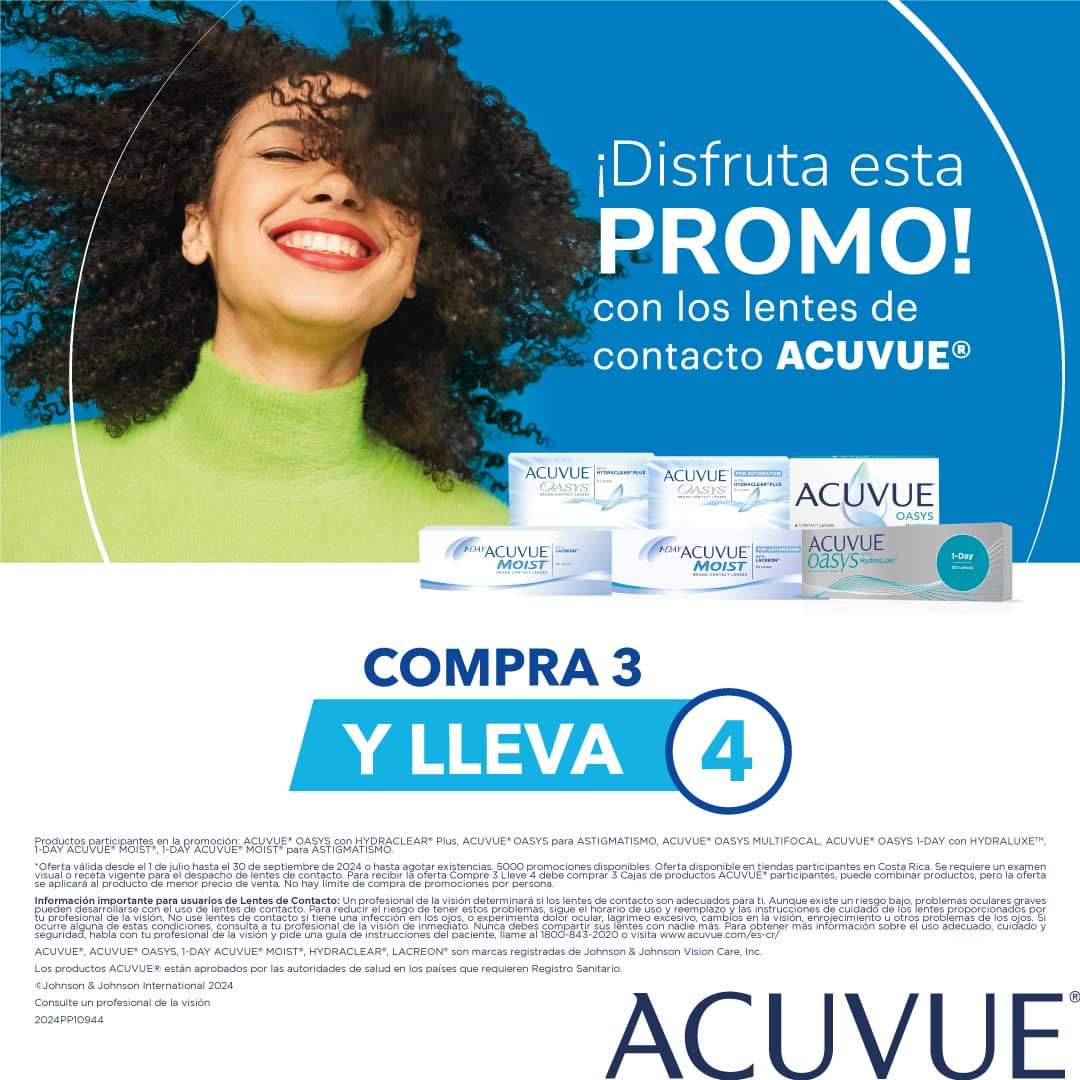 Acuvue - Compre 3 lleve 4